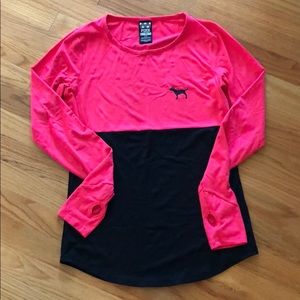 Pink workout long sleeve shirt